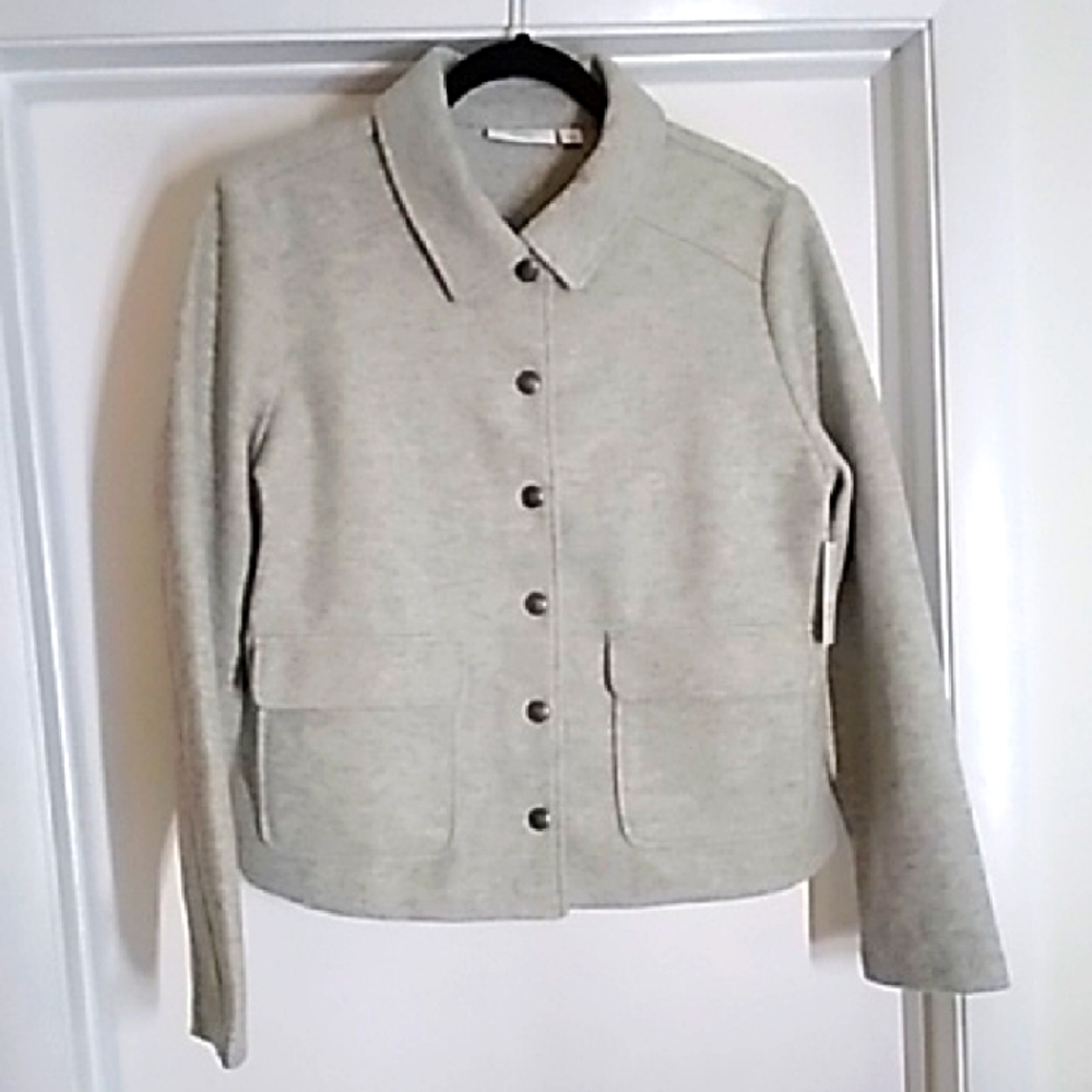 Women's Gray Wool-Like Jacket